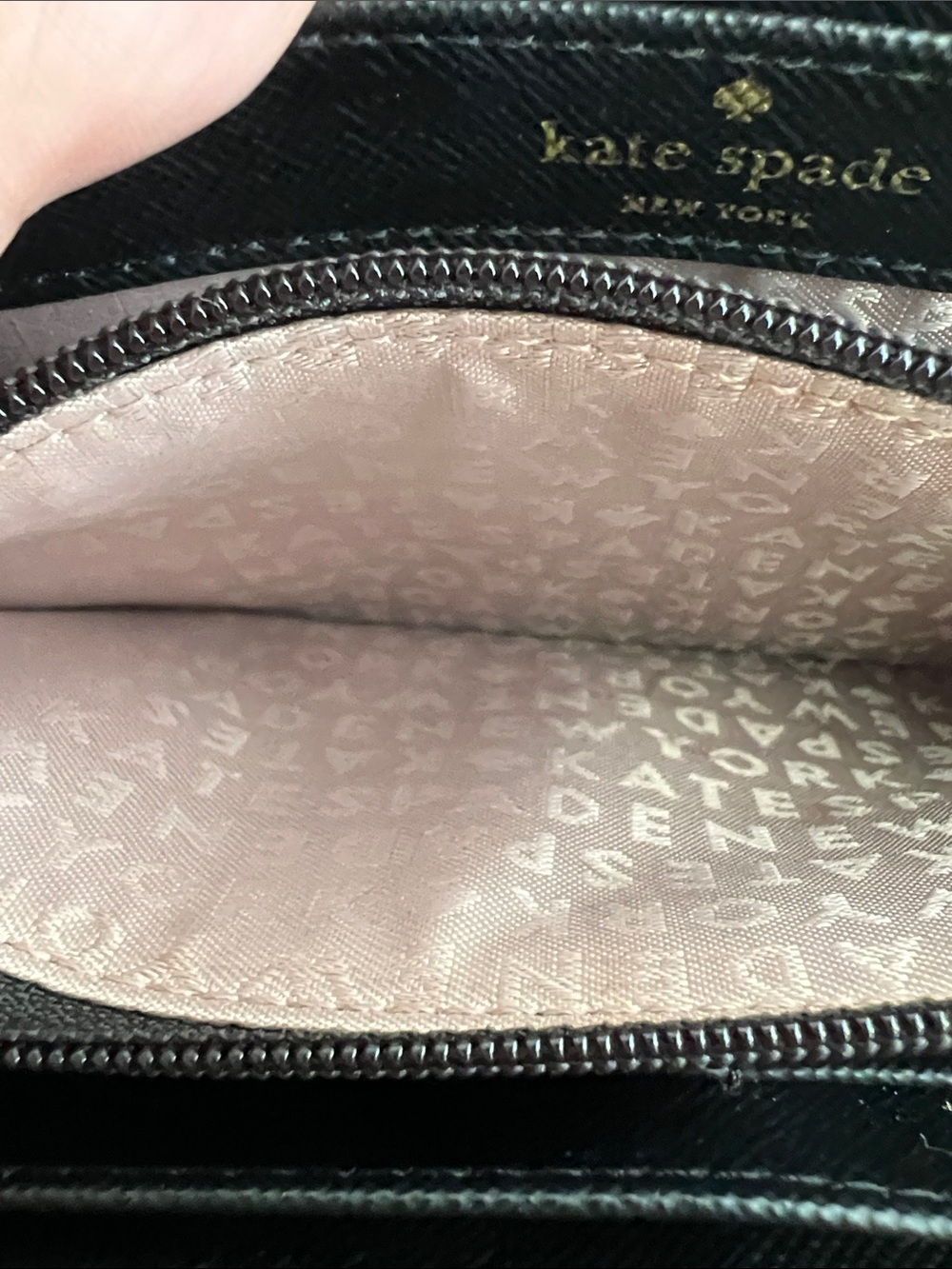 Kate Spade Rose Gold Glitter Zip-Around Wallet - Picture 10 of 11